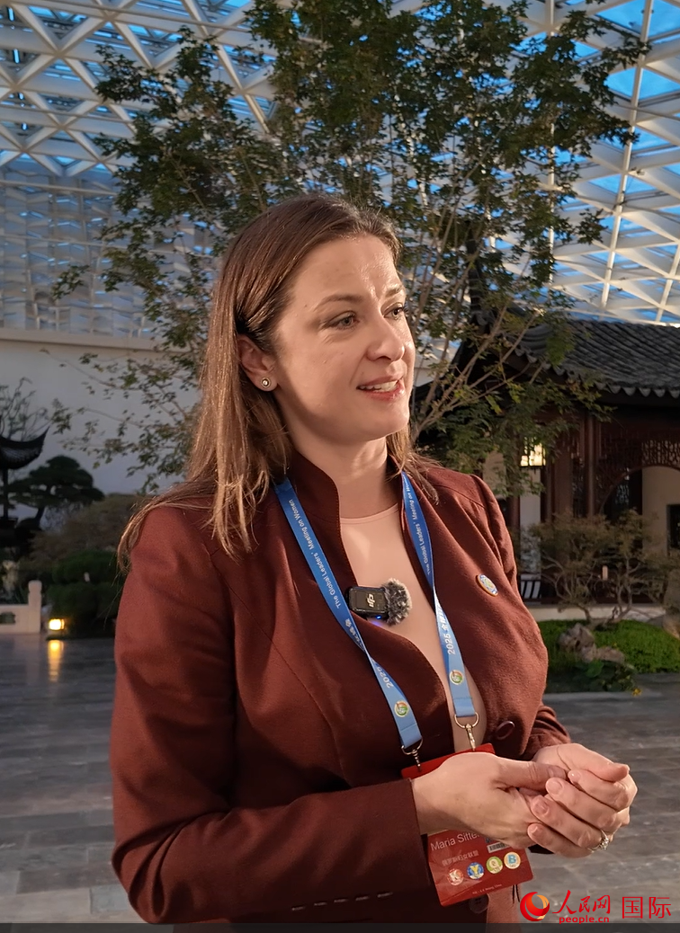 俄罗斯妇女联盟主席玛利亚·希特尔 人民网 张醴泉摄